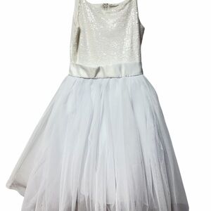 Chasing Fireflies White Dress with Sequin and Tulle